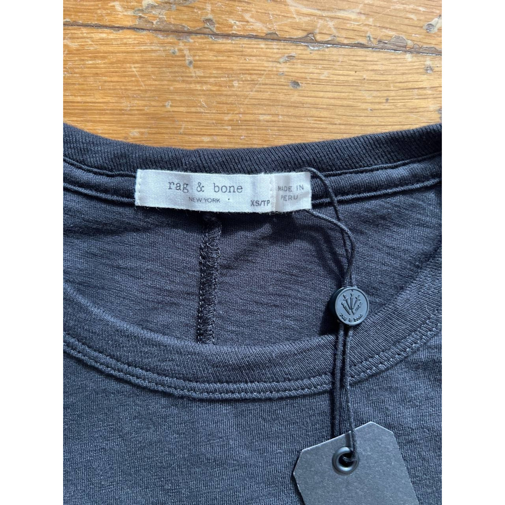Rag & Bone Black Bleach Tee Short Sleeve Size XS A000958 - Picture 9 of 9